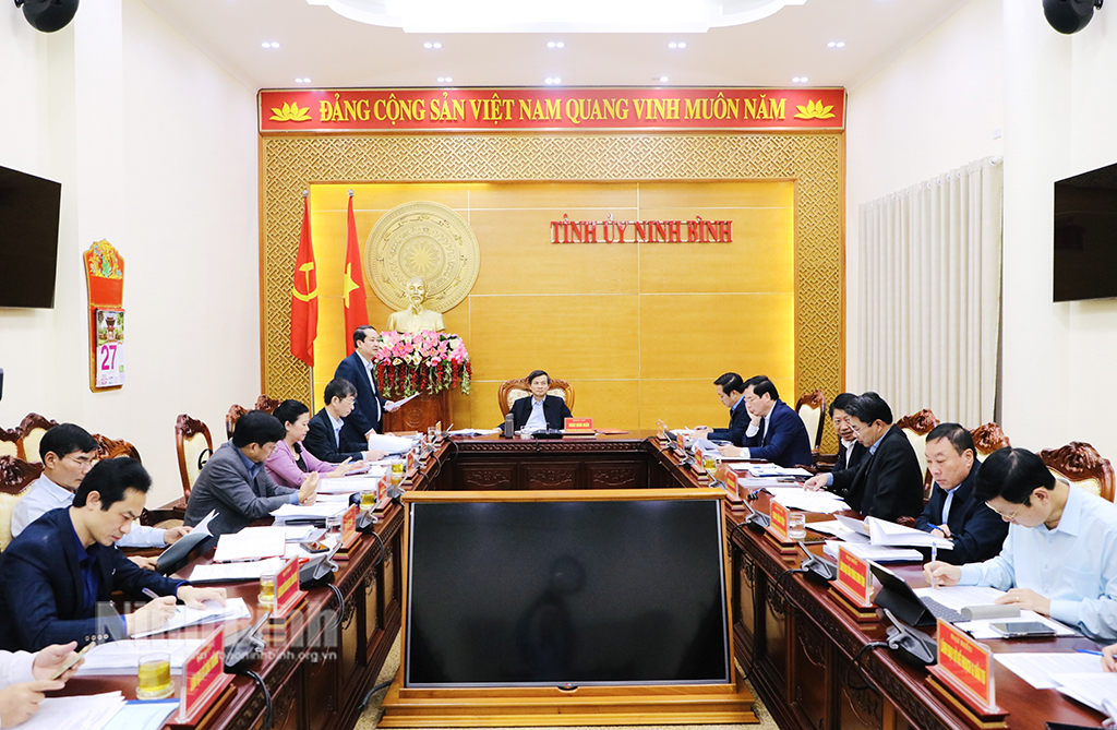 Hội nghị Ban Thường vụ Tỉnh ủy